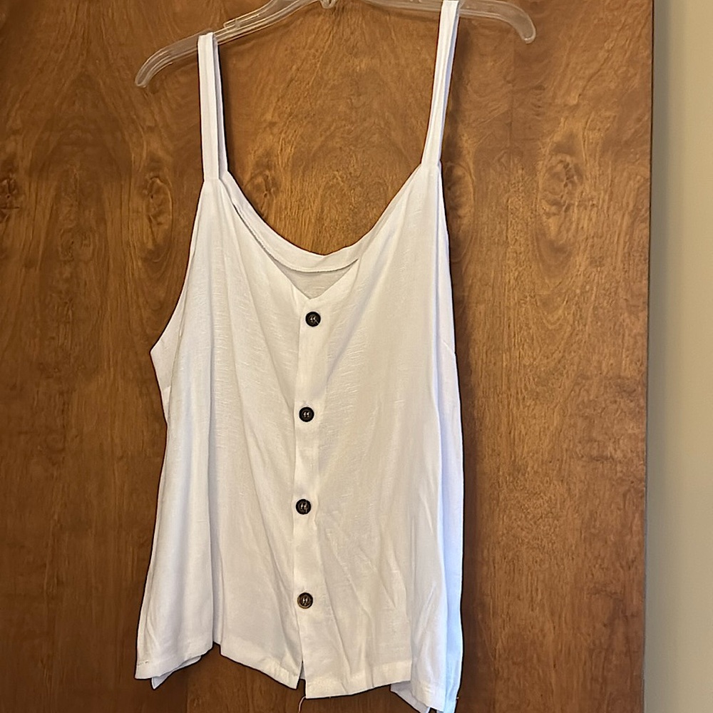 Darling tank style camisole with button front Tag says 5X fits like 1-2X P-P 21